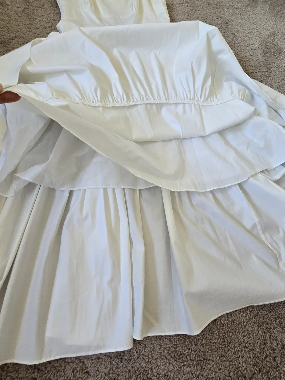 Kate Spade Newport Cotton Poplin Tiered Maxi Dress White Size 8 Fairy Coquette